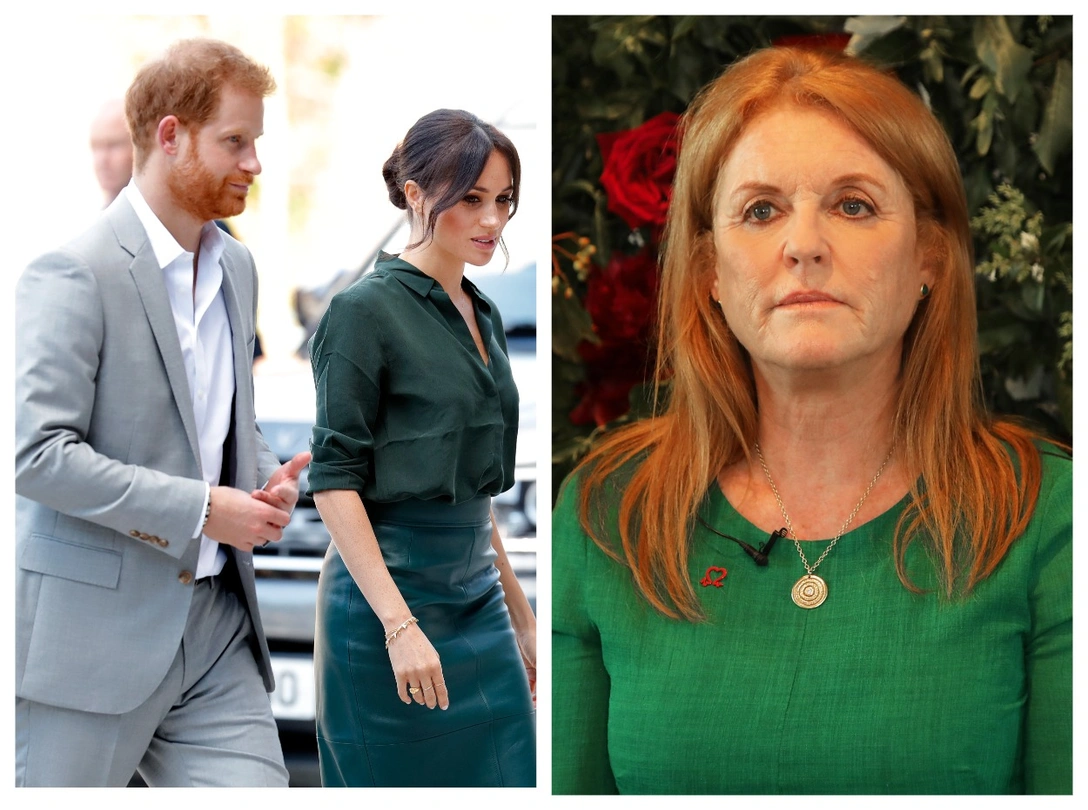 Принц Гарри и герцогиня Меган в Сассексе, 3 октября 2018; Сара Фергюсон принимает участие в панели «Предвзятость и биология» Британского фонда сердца, 25 июня 2019 | marieclaire.ru