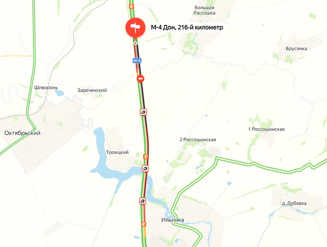 Сейчас в этом районе уехать на Москву нереально | Источник: yandex.ru/maps