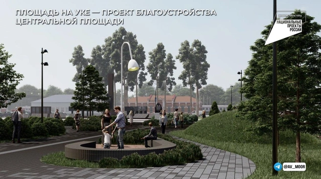 Такой Центральную площадь увидят местные жители уже этой осенью | Источник: пресс-служба губернатора Тюменской области