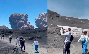 Бежали, но останавливались ради фото: в Италии попала на видео эвакуация туристов во время извержения Этны