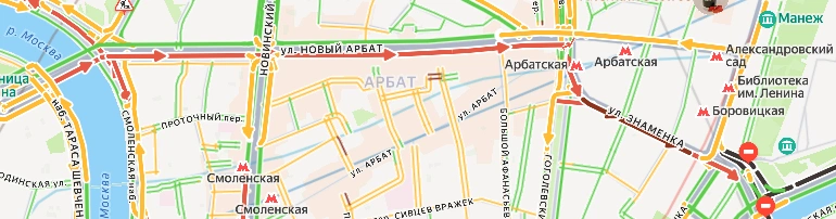 Дорожная обстановка в центре | Источник: «Яндекс Карты»
