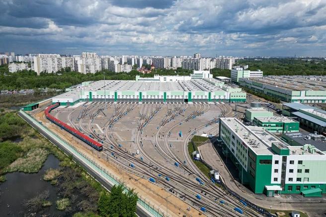 Территория нового электродепо | Источник: Мэр Москвы Сергей Собянин / T.me