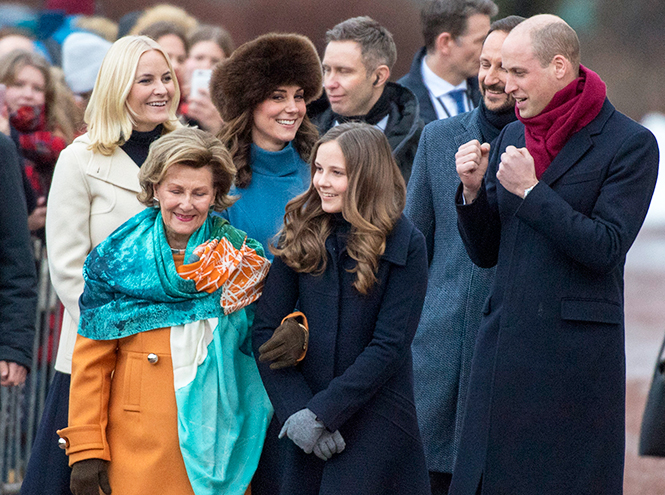 Фото №17 - Кейт Миддлтон и принц Уильям в Норвегии: день первый