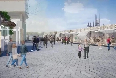 Ярмарка у речного вокзала Самары: эскизы проекта