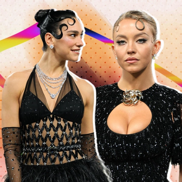 Дуа Липа и Сидни Суини показали на Met Gala 2025 необычные прически с завитками у лица | Источник: theGirl