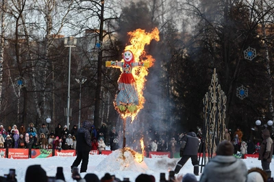 В Центральном парке Новосибирска сожгли чучело