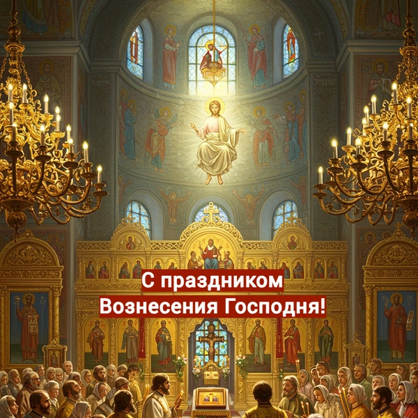 открытки вознесение господне, вознесение господне открытки поздравления, открытки вознесение господне 2025, вознесение господне в 2025, вознесение господне в 2025 году, вознесение господне суть, день вознесения господня | Источник: Shutterstock AI/Fotodom.ru