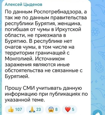 Так выглядел пост главы Бурятии вечером 2 октября | Источник: Алексей Цыденов / «Макс»