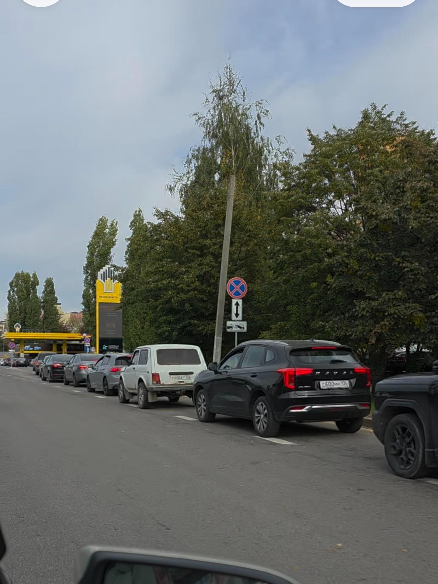 «Вместо прогулок с детьми, я в выходные стою за бензином». Воронежцы выстроились в царь- очередь на…