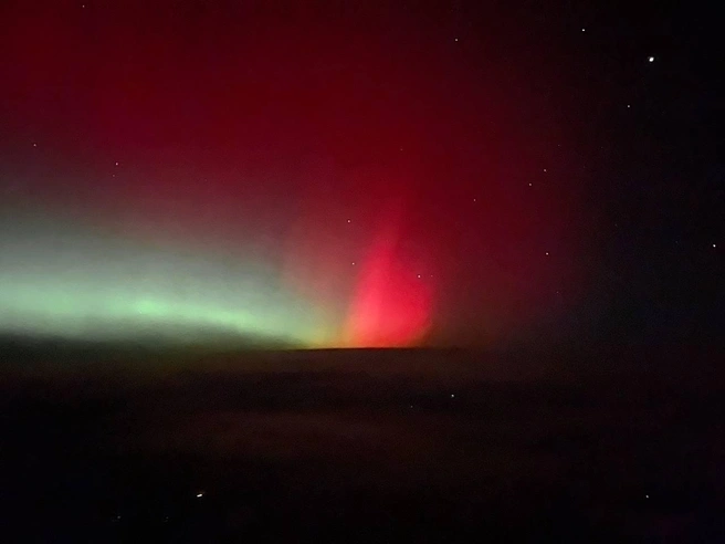 Полярное сияние за бортом | Источник: Владимир Власов