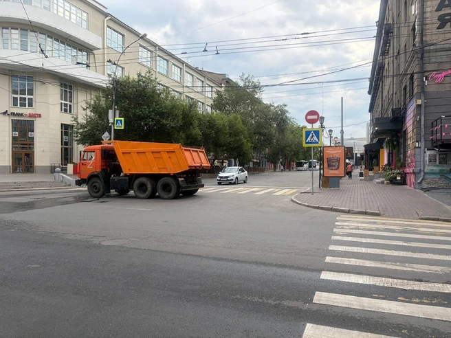 Улица Ленина превратилась в пешеходную зону | Источник: Настасья Медведева / NGS.RU