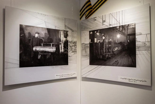 Каллиграфические подписи к фотографиям напоминают трогательные фотоальбомы военных лет, созданные вручную | Источник: Музейно-выставочный центр ПНТЗ