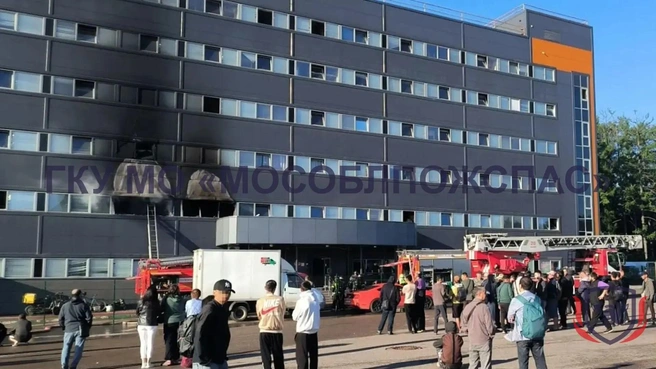 Пожар в хостеле в Мытищах | Источник: ГКУ МО «Мособлпожспас».