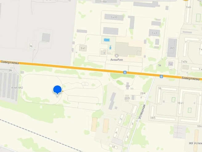 Площадка находится рядом с аквапарком | Источник: 2gis.ru