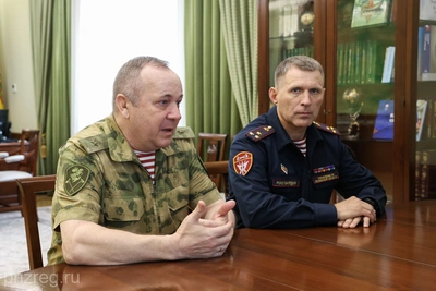 Мельниченко и Садовников обсудили взаимодействие региона и Росгвардии