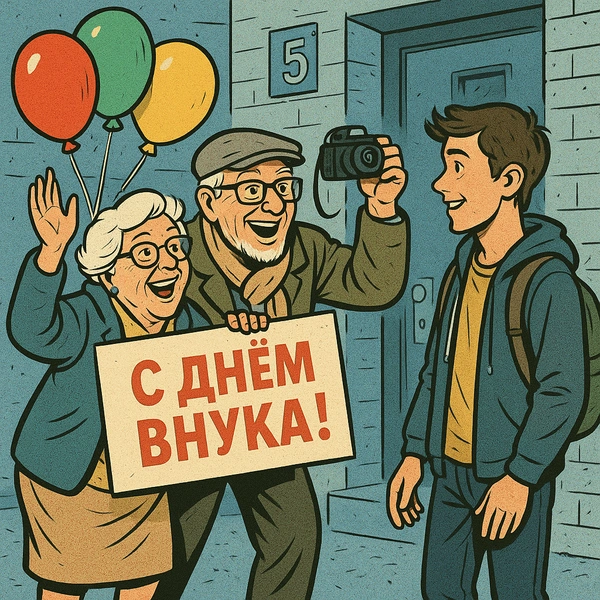 день внука, открытки бабушек и дедушек и внуков, день внучат, открытка с днем внука, взрослого внука с днем, день внуков пожелания, с днем внуков открытки поздравления, день внуков открытки бесплатно, день внуков открытки скачать | Источник: theDay/DALL-E