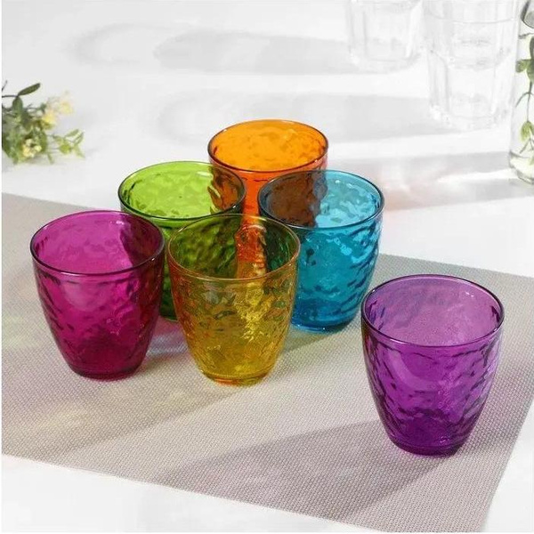 Набор цветных стаканов «Сенд Казанова», 270 мл, 6 шт, Pasabahce