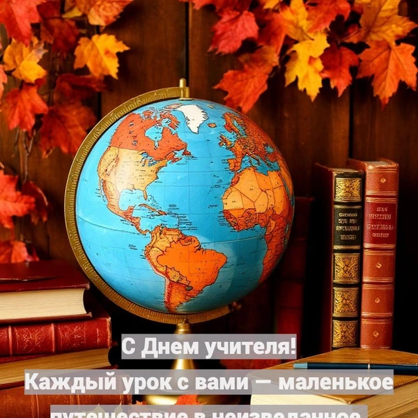 Открытка ко Дню учителя, поздравление ко дню учителя, поздравление ко дню учителя от класса, красивое поздравление ко дню учителя, оригинальное поздравление ко дню учителя, Какого числа День учителя, открытки ко дню учителя, поздравление с днем учителя | Источник: Шедеврум