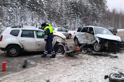 Массовое ДТП под Нижним Тагилом: трое пострадавших
