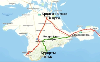 Туристам предложили сэкономить 4 часа в пути до Южного берега Крыма. Вот каким может быть новый маршрут — карта