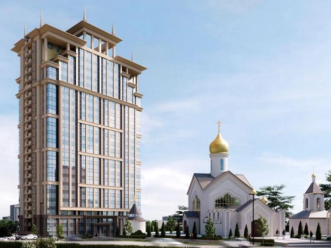 Высотка на Пархоменко расположится в непосредственной близости от храма | Источник: проектная документация