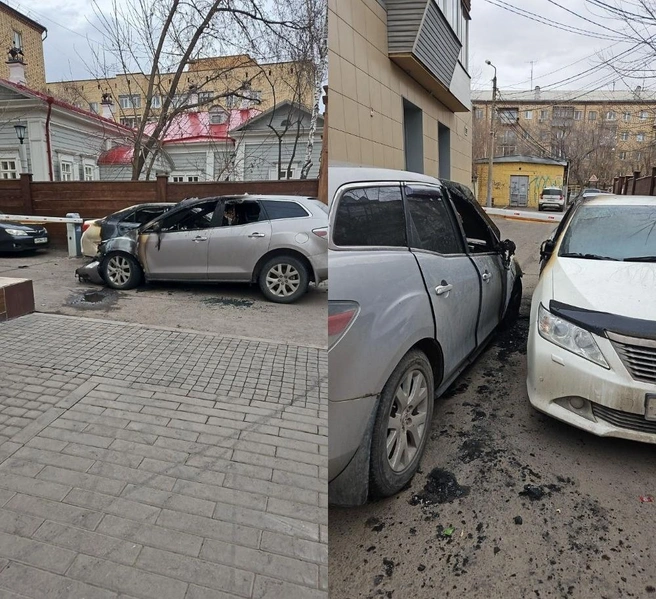 На вызов приезжали две пожарные машины | Источник: Читатель NGS24.RU