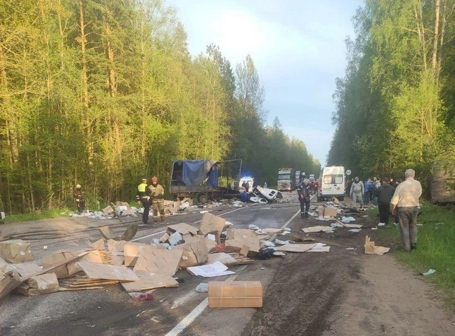 Один погиб, шестеро пострадали в ДТП с автобусом, легковушкой и «Газелью» в Кингисеппском районе | Источник: телеграм-канал Сланцы — не тапки