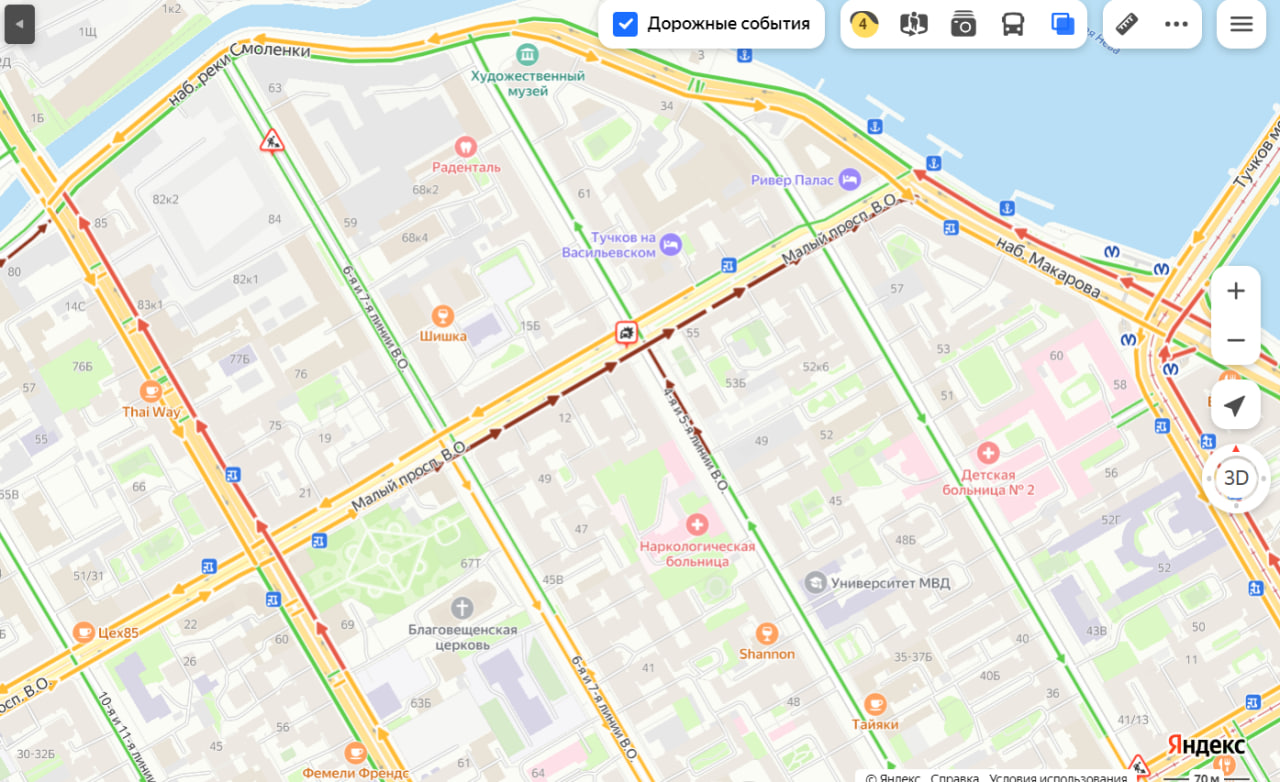 Локальному коллапсу на Малом «помогли» неловкие автомобилисты