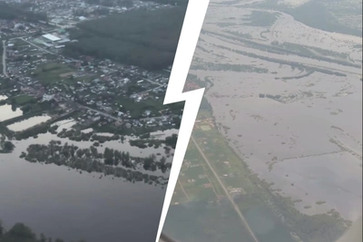Тюмень уходит под воду: пугающие кадры с высоты