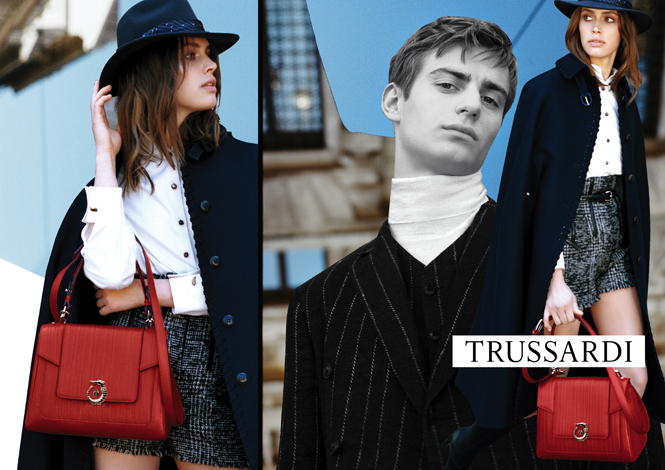 Модные коллажи в новой кампании Trussardi осень-зима 16/17