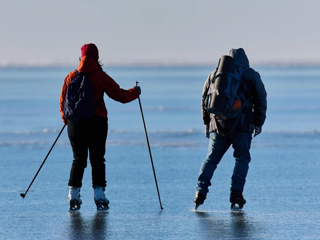 Катание на коньках воспринималось как движение по огромному ледяному полю | Источник: Александр Ощепков / NGS.RU