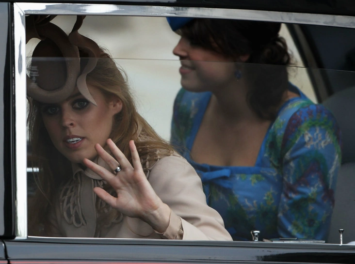 Принцессы Йоркские на свадьбе Уильяма и Кэтрин Кембриджских, 29 апреля 2011