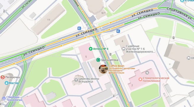 Затор совсем небольшой | Источник: yandex maps