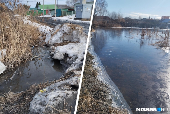 В сельских районах затоплена большая часть приусадебных участков. Власти не спешат вводить режим ЧС | Источник: Снежана Козлова / NGS55.RU