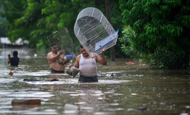 В некоторых районах вода поднялась на три метра | Источник: Eluniversal.com