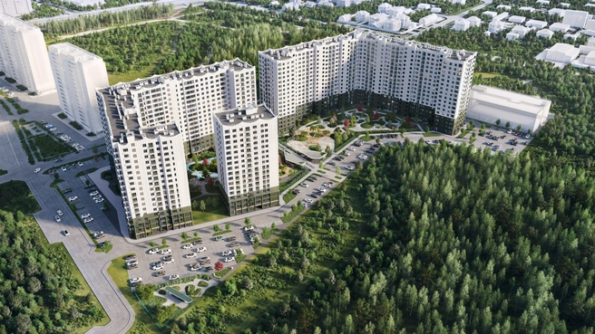 Квартал окружен зеленым массивом | Источник: «Свой девелопмент»
