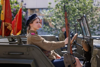 Парад Победы в Волгограде: репетиция без современной техники