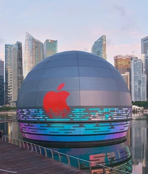 Новый Apple Store по проекту Foster + Partners в Сингапуре