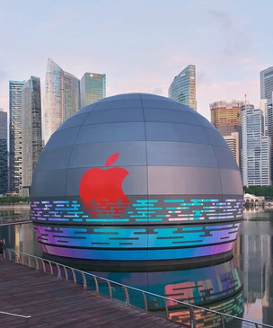 Новый Apple Store по проекту Foster + Partners в Сингапуре