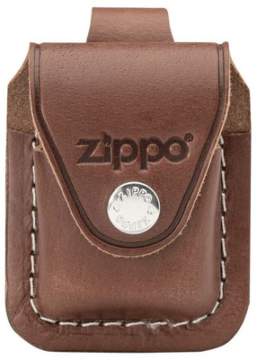 Чехол Zippo LPLB для зажигалки, кожа, с металлическим фиксатором на ремень, коричневый, 57x30x75 мм