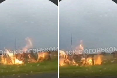 В Омском районе сгорела газовая станция