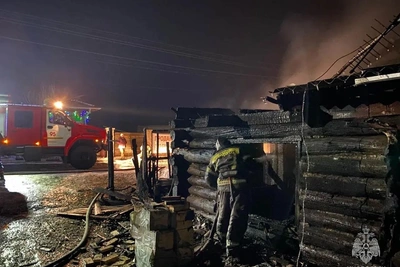 Две женщины сгорели в доме под Сосновоборском, обрушилась крыша