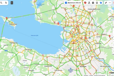 ЗСД и КАД встали в пробках в Петербурге
