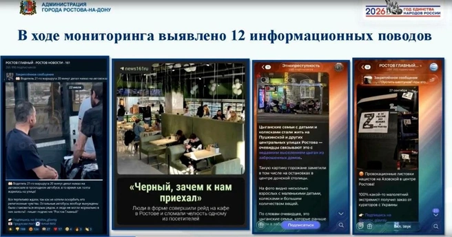 Власти прикрепили к презентации скриншоты из медиа | Источник: rostov-gorod.ru