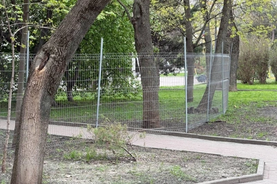 Неизвестные поставили забор на Пушкинской