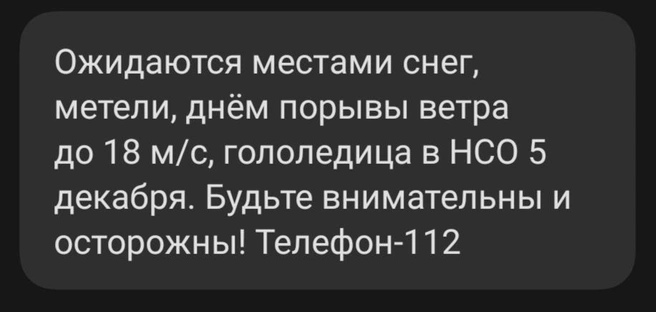 Потепление ожидается 5 декабря, в пятницу | Источник: RSCHS