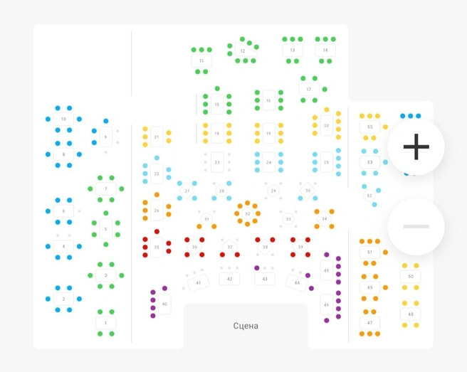 Схема зала  | Источник: Яндекс Афиша 