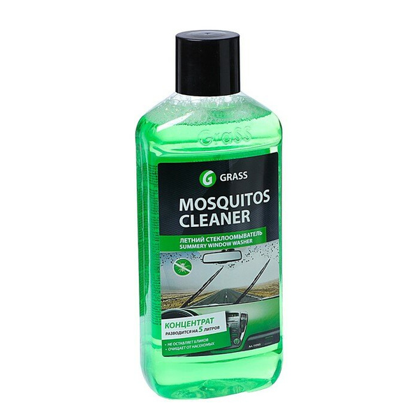 Омыватель стекол Grass Mosquitos Cleaner, летний, антимуха, 1 л