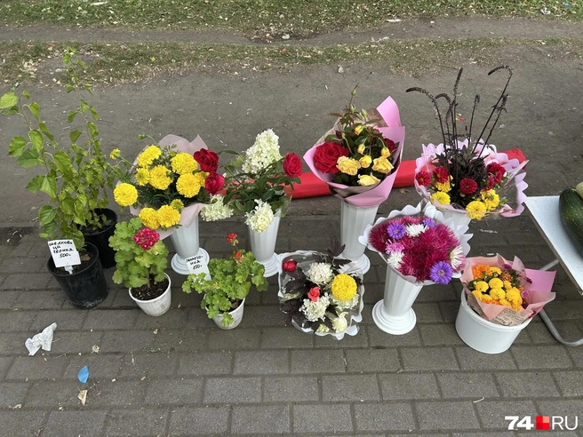 Тут самые красивые букеты продают по 1000 рублей, остальные — по 500 | Источник: Михаил Шилкин 