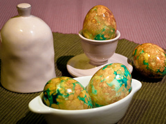Поделки к Пасхе своими руками: пошаговая инструкция приготовления «мраморных» яиц